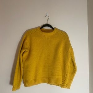 Yellow Chunky Knit Sweater